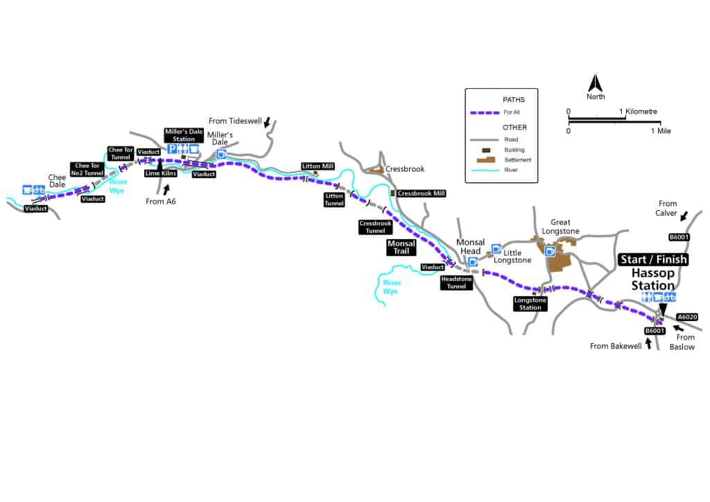 The Monsal Trail For Families Route Map