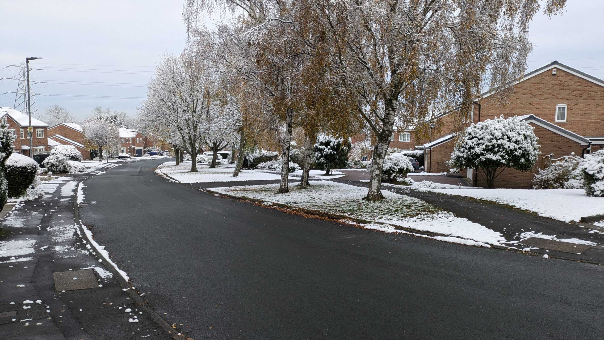 Cycling to school in the winter